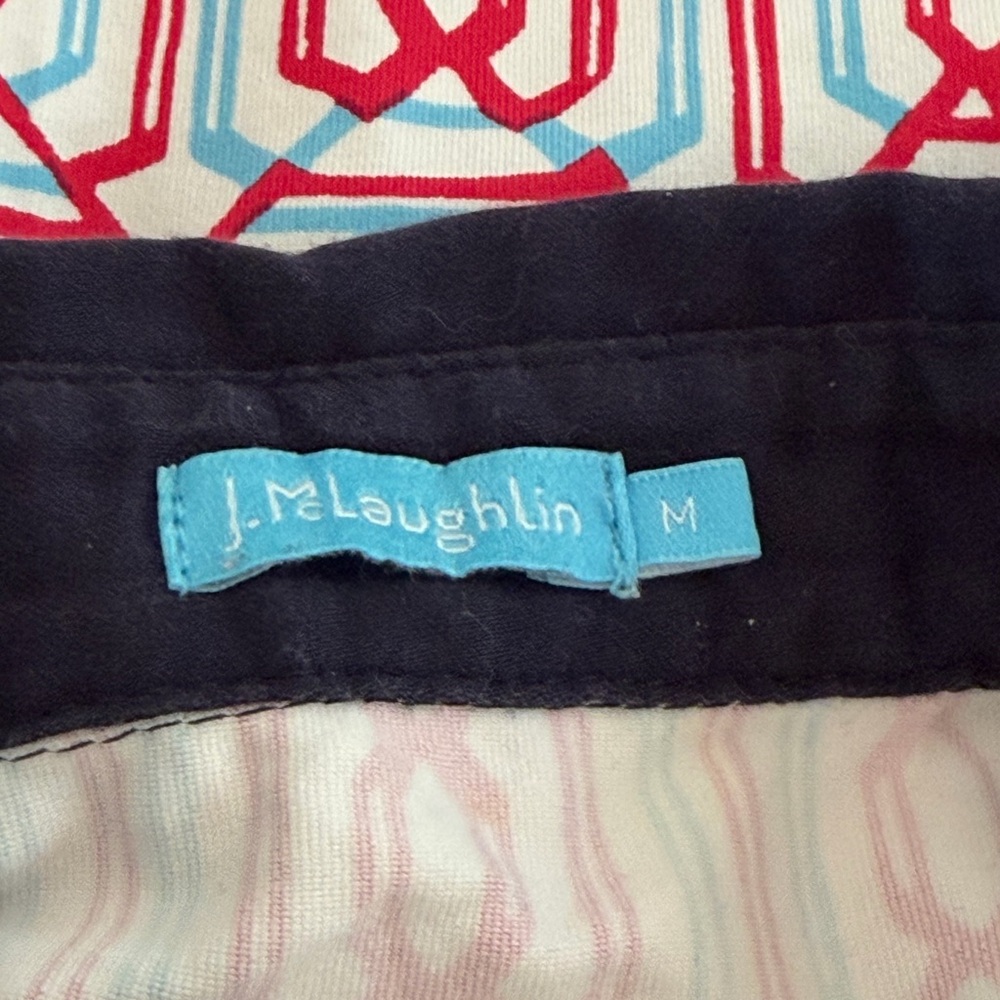 J. McLaughlin Women’s‎ Signature Catalina Geometric Print 3/4 Sleeve Top Size M - Picture 4 of 7